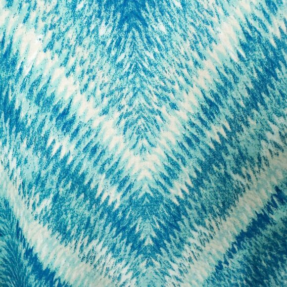 Catherines Lightweight Chiffon Open Cardigan Womens 1X Blue Aqua Beach Summer - Picture 11 of 16